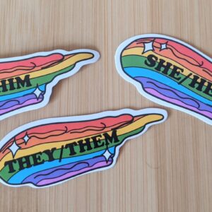 Pronoun LGBTQIA+ Pride Vinyl Stickers