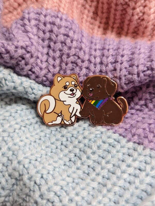Pride Puppies Enamel Pin