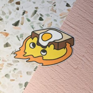 Flame with Egg on Toast Vinyl Sticker