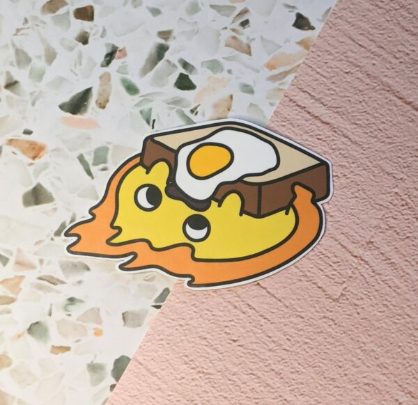 Flame with Egg on Toast Vinyl Sticker
