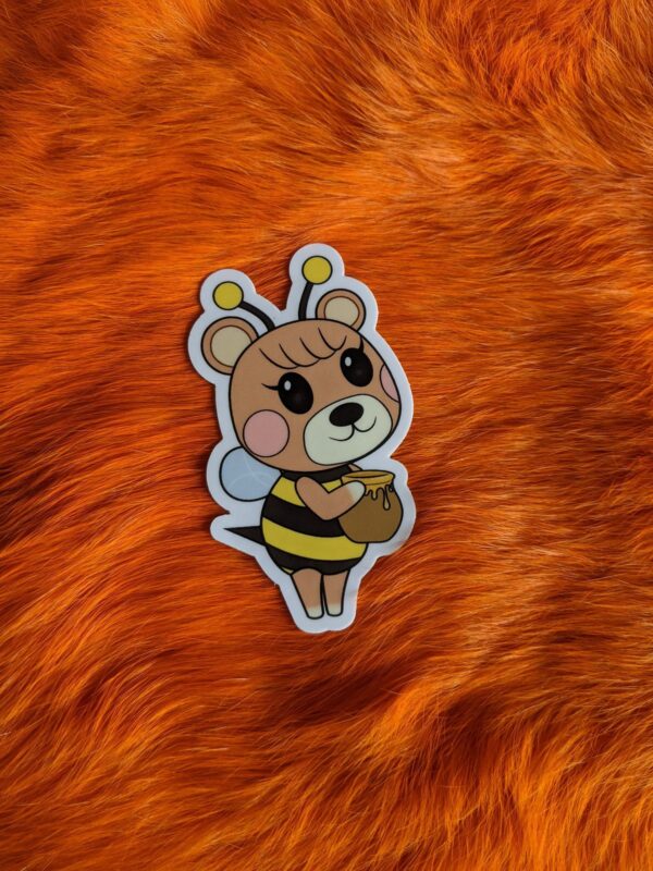 Bear Dressed As A Bee Halloween Vinyl Sticker