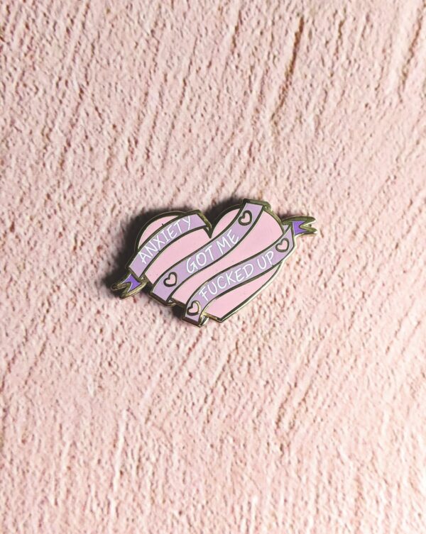 Anxiety Heart Enamel Pin