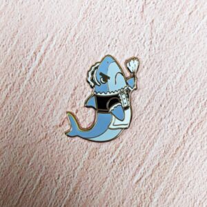Angry Tony Maid Shark Enamel Pin