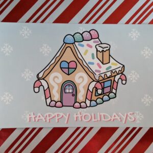 Gingerbread House Happy Holidays Greeting Card
