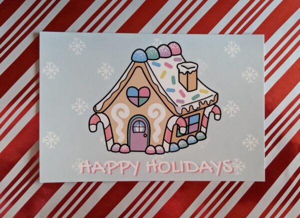 Gingerbread House Happy Holidays Greeting Card