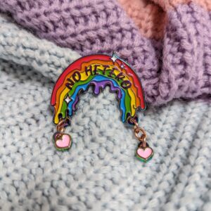 No Hetero Rainbow Enamel Pin