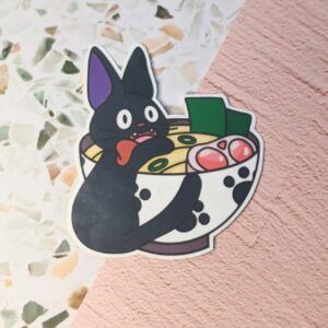 Black Cat Ramen Vinyl Sticker