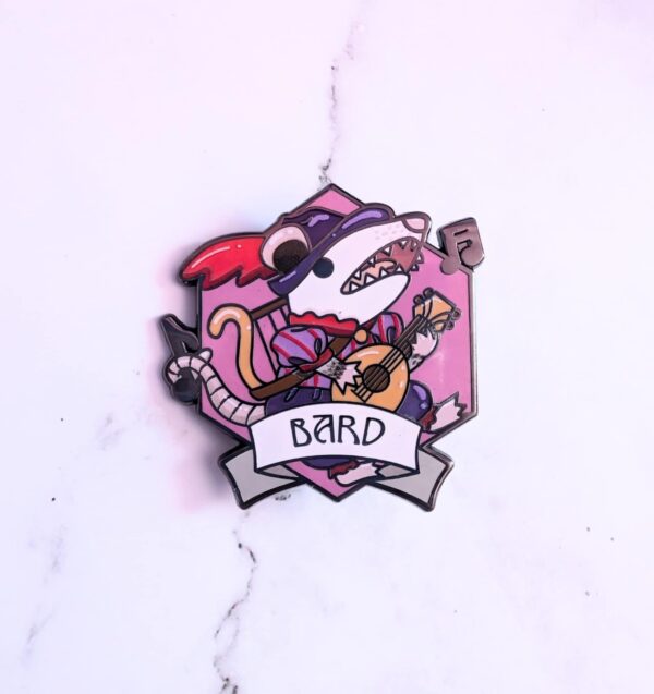 1.5" Bard RPG Possum Enamel Pin