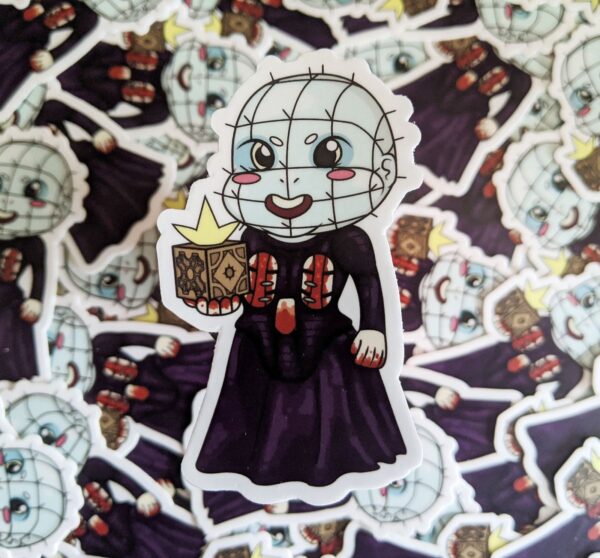 Head with Pins Vinyl Sticker