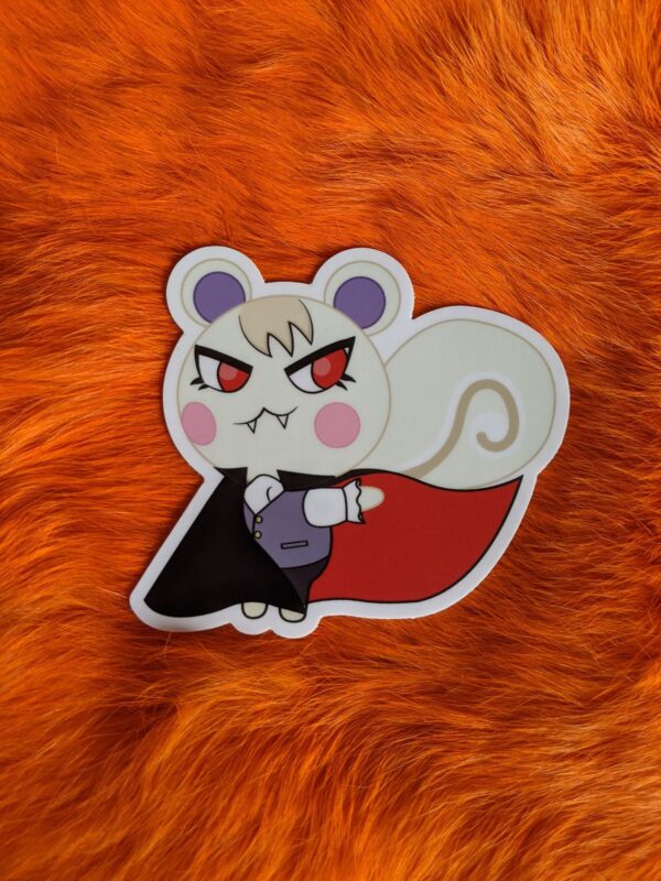 Vampire Squirrel Halloween Vinyl Sticker