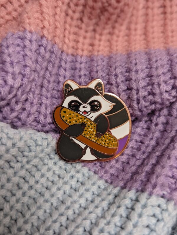 Asexual Raccoon Enamel Pin