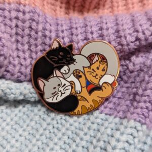 Polyamorous Cats Enamel Pin