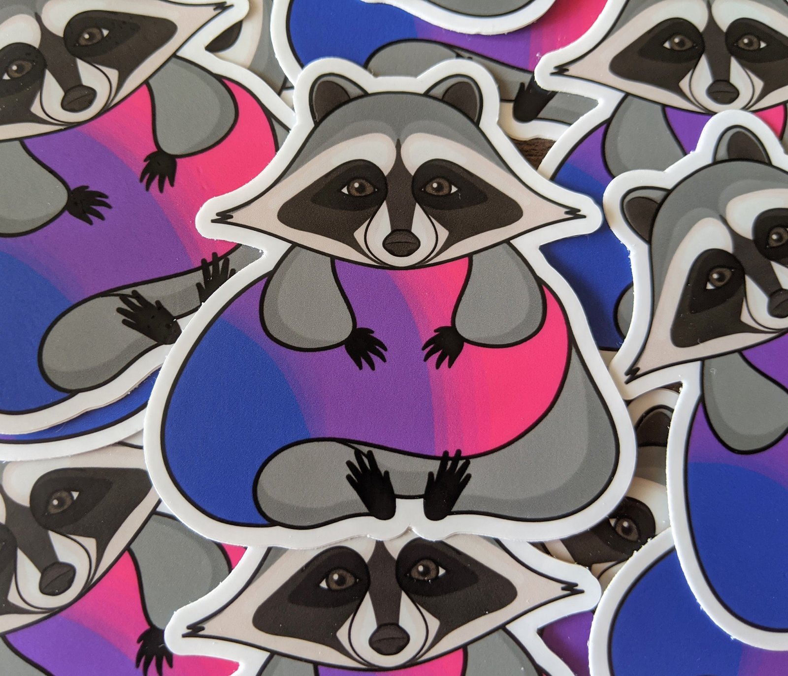 Bisexual Flag Raccoon Sticker
