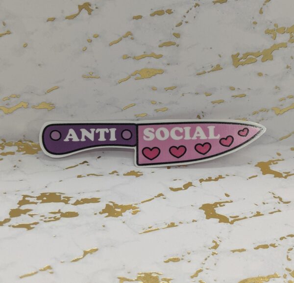 Anti Social Vinyl Sticker