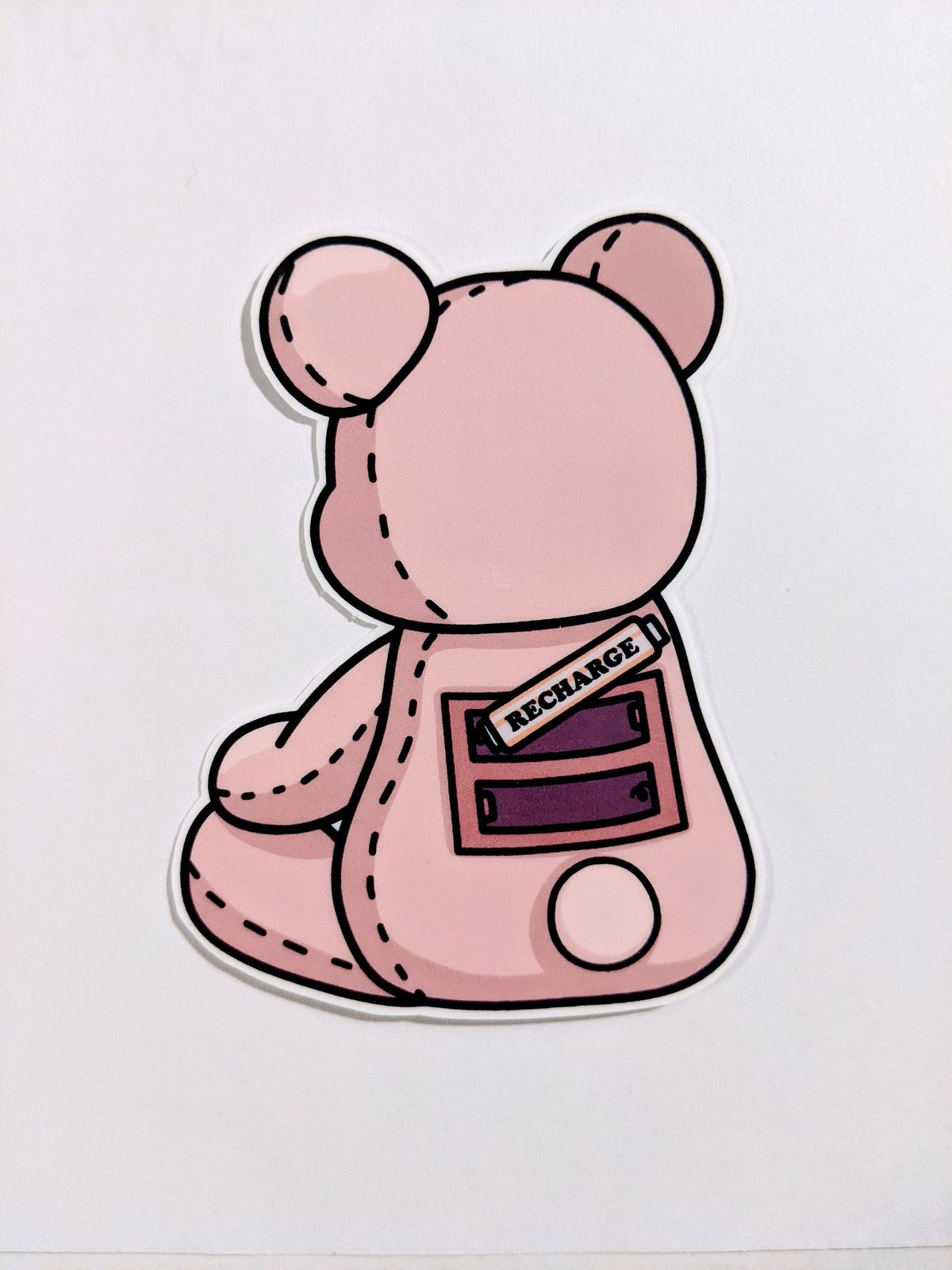 Recharge Bear Vinyl Sticker