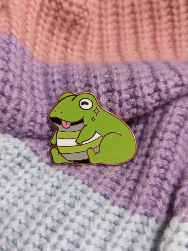 Agender Frog Enamel Pin