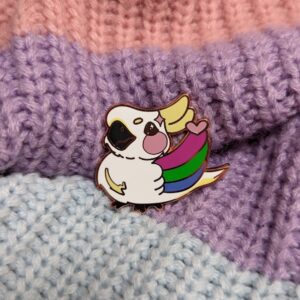 Polysexual Cockatoo Bird Enamel Pin