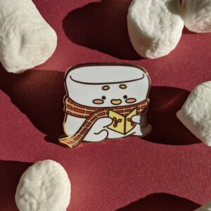 Caroling Marshmallow Enamel Pin