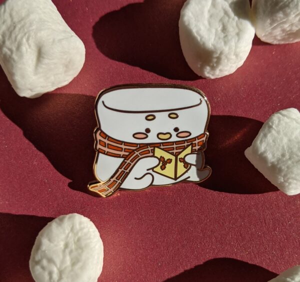 Caroling Marshmallow Enamel Pin