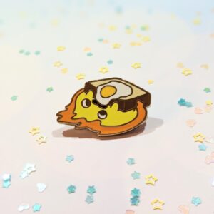 Fire on Toast Enamel Pin