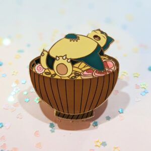 2" Sleepy Ramen Bowl Enamel Pin