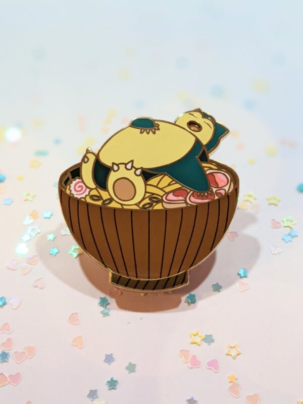 2" Sleepy Ramen Bowl Enamel Pin