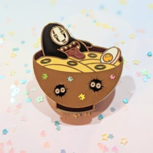 2" Masked Spirit Ramen Bowl Enamel Pin