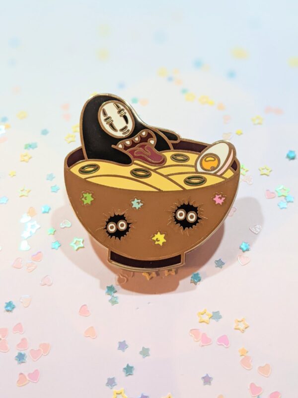 2" Masked Spirit Ramen Bowl Enamel Pin