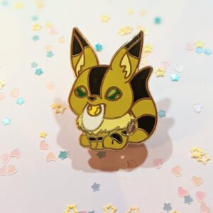 Fox with Egg Enamel Pin
