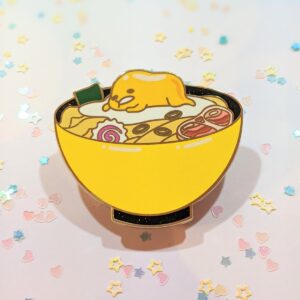 2" Droopy Egg Ramen Bowl Enamel Pin