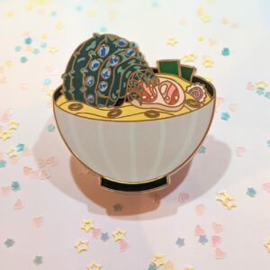 2" Bug King Ramen Bowl Enamel Pin