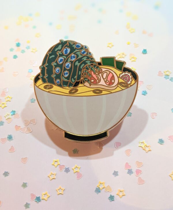 2" Bug King Ramen Bowl Enamel Pin