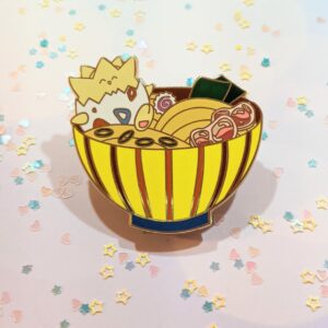 2" Happy Egg Ramen Bowl Enamel Pin