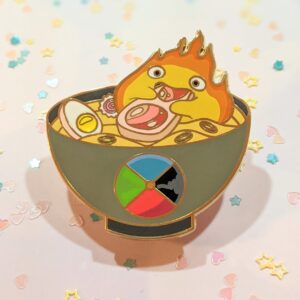 2" Fire Ramen Bowl Enamel Pin