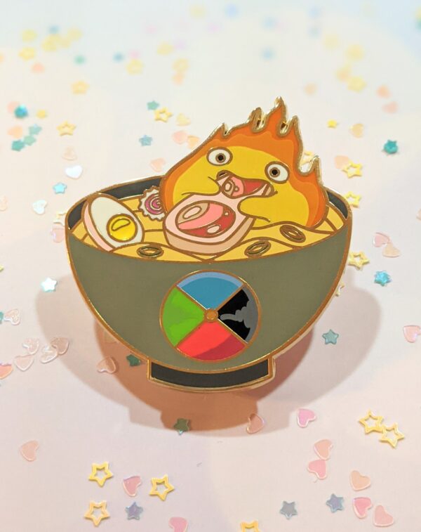 2" Fire Ramen Bowl Enamel Pin