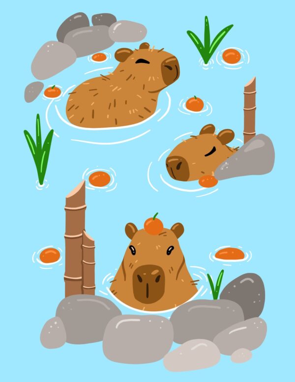Capybara 8.5 x 11" Print