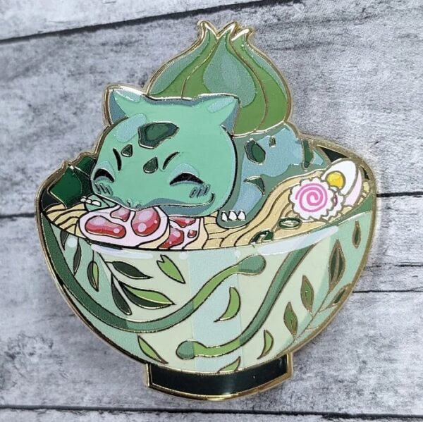 2" Grassy Ramen Bowl Enamel Pin