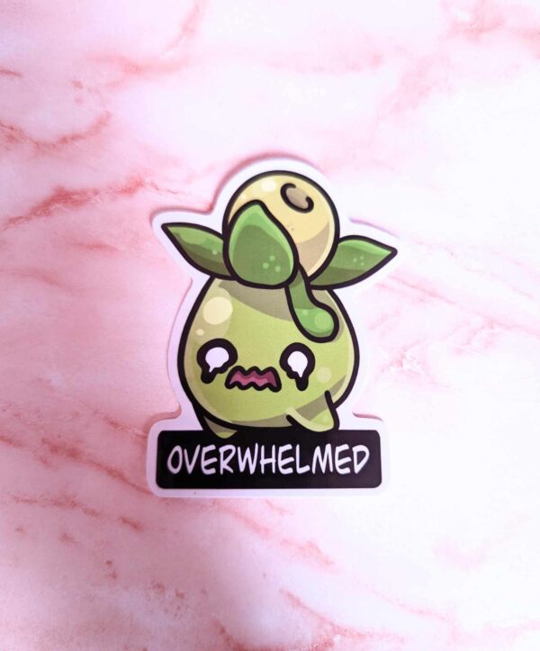 "Overwhelmed" Vinyl Sticker