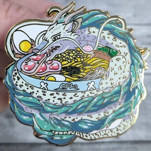 2" Dragon Ramen Bowl Enamel Pin