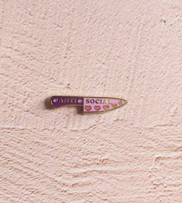 Anti Social Enamel Pin