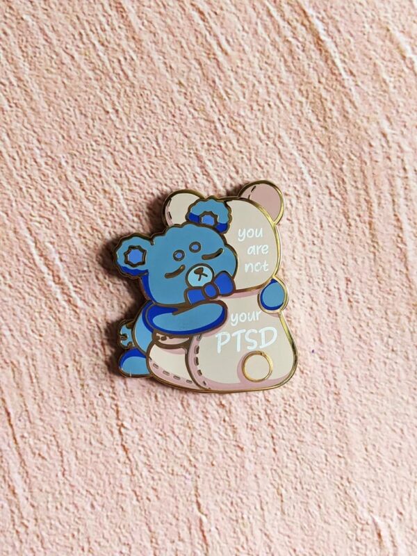 "You are not your PTSD" Bears Enamel Pin