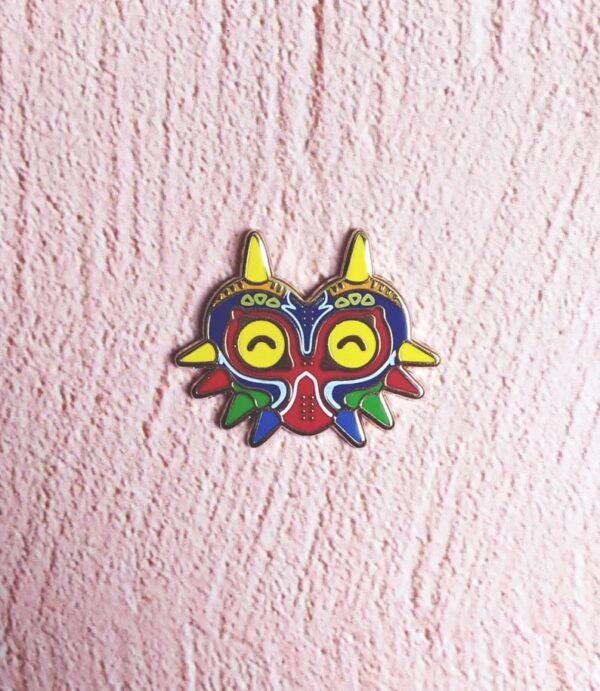 Happy Mask Enamel Pin