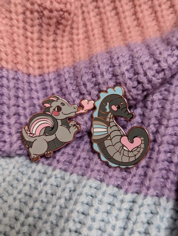 Demigender Enamel Pins