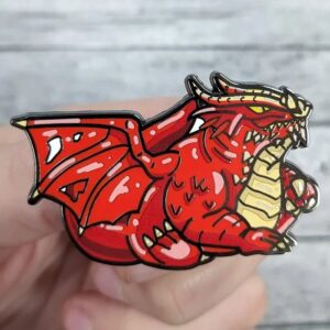 2" Red Dragon RPG Enemy Enamel Pin