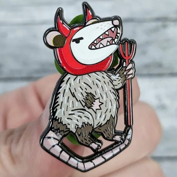 1.5" Devil Possum Enamel Pin